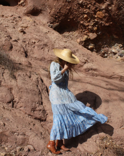 Perle Mer Blue Sage Bloom Dress - CARAVAN OUTPOST