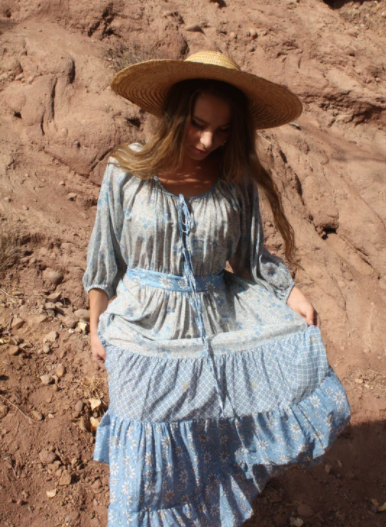 Perle Mer Blue Sage Bloom Dress - CARAVAN OUTPOST