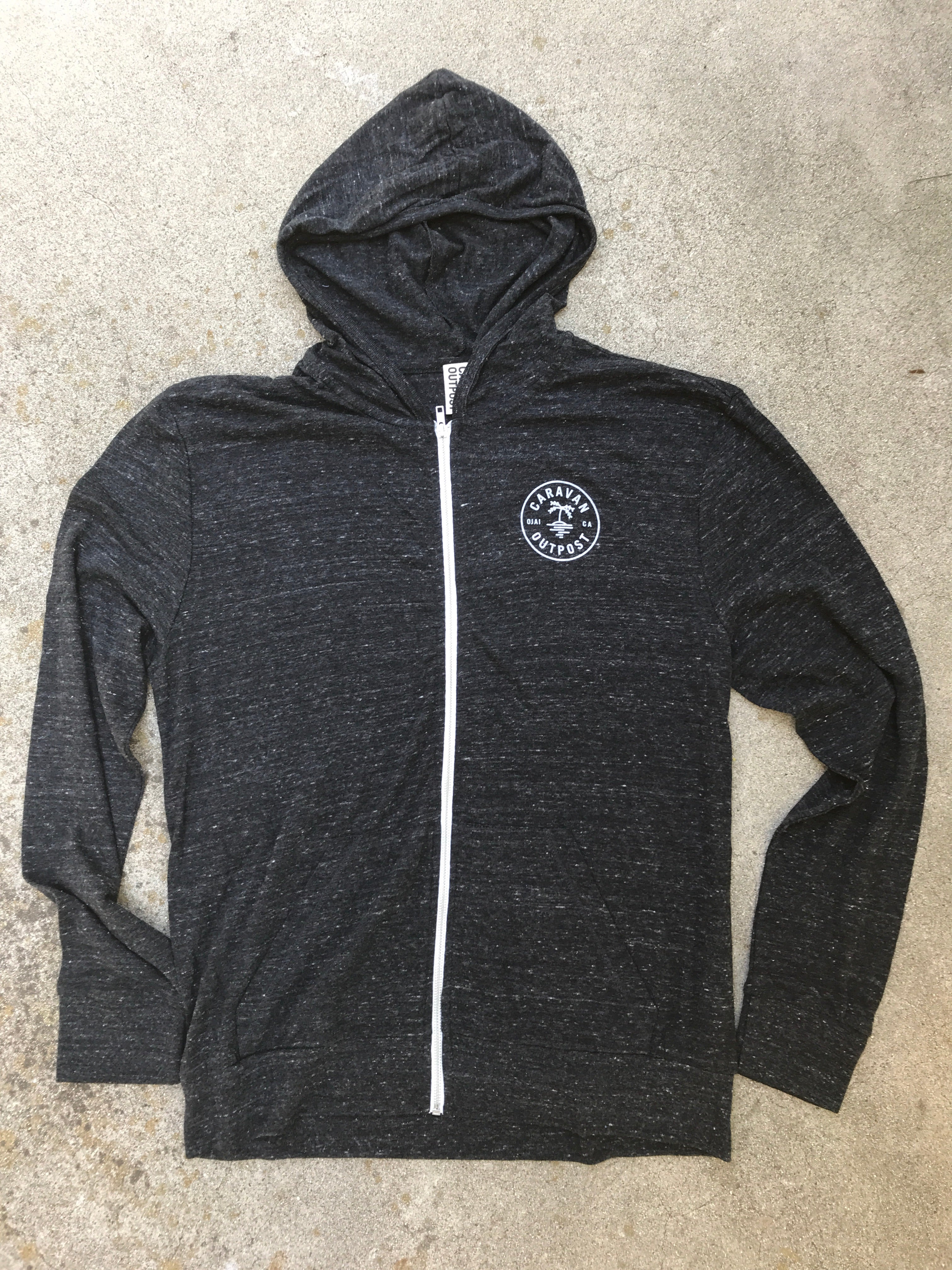 Caravan Outpost Summer Weight Oasis Eco Full Zip Hoodie - CARAVAN OUTPOST
