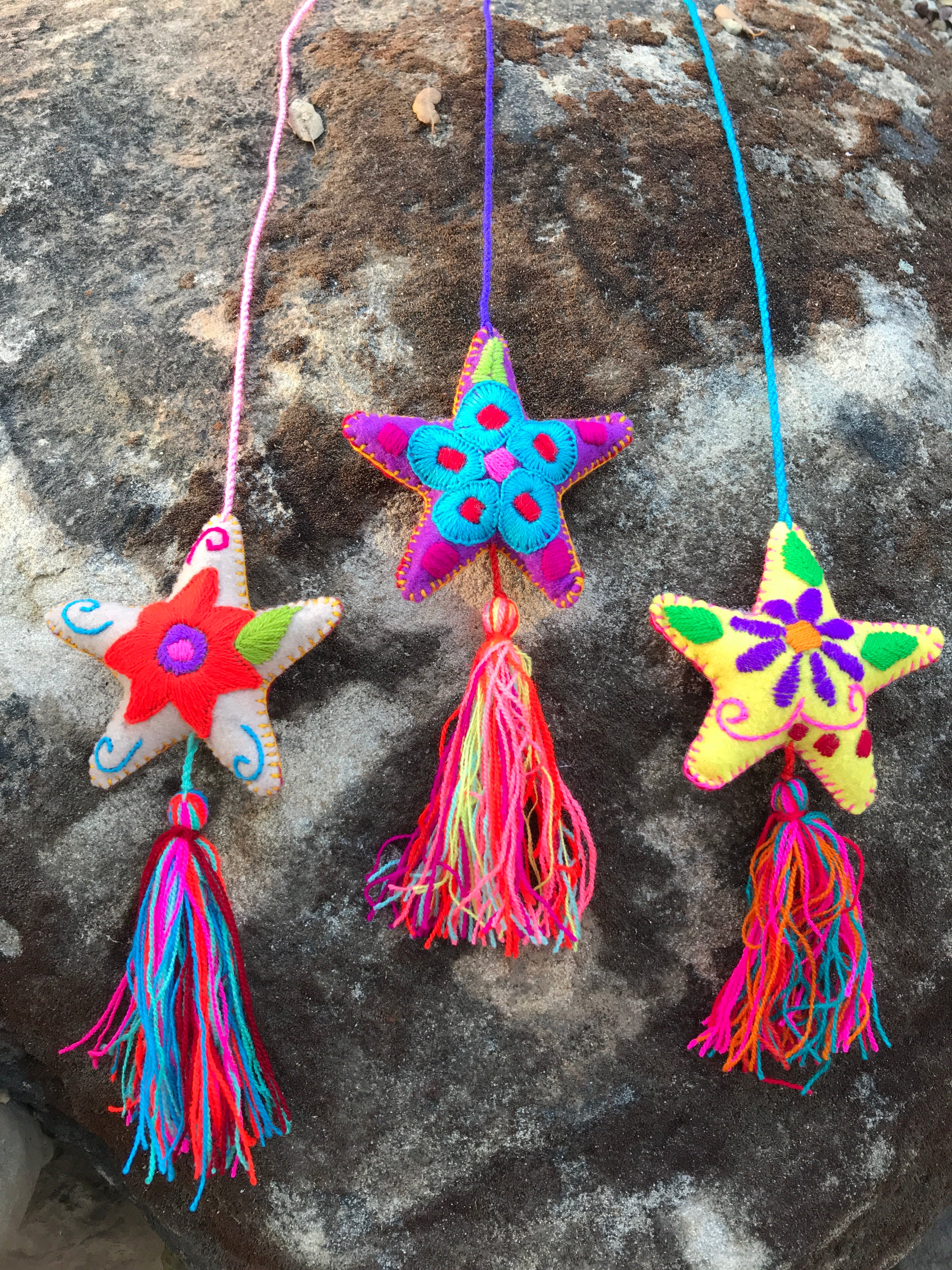 Mexican Handmade Embroidered Holiday Ornaments - CARAVAN OUTPOST