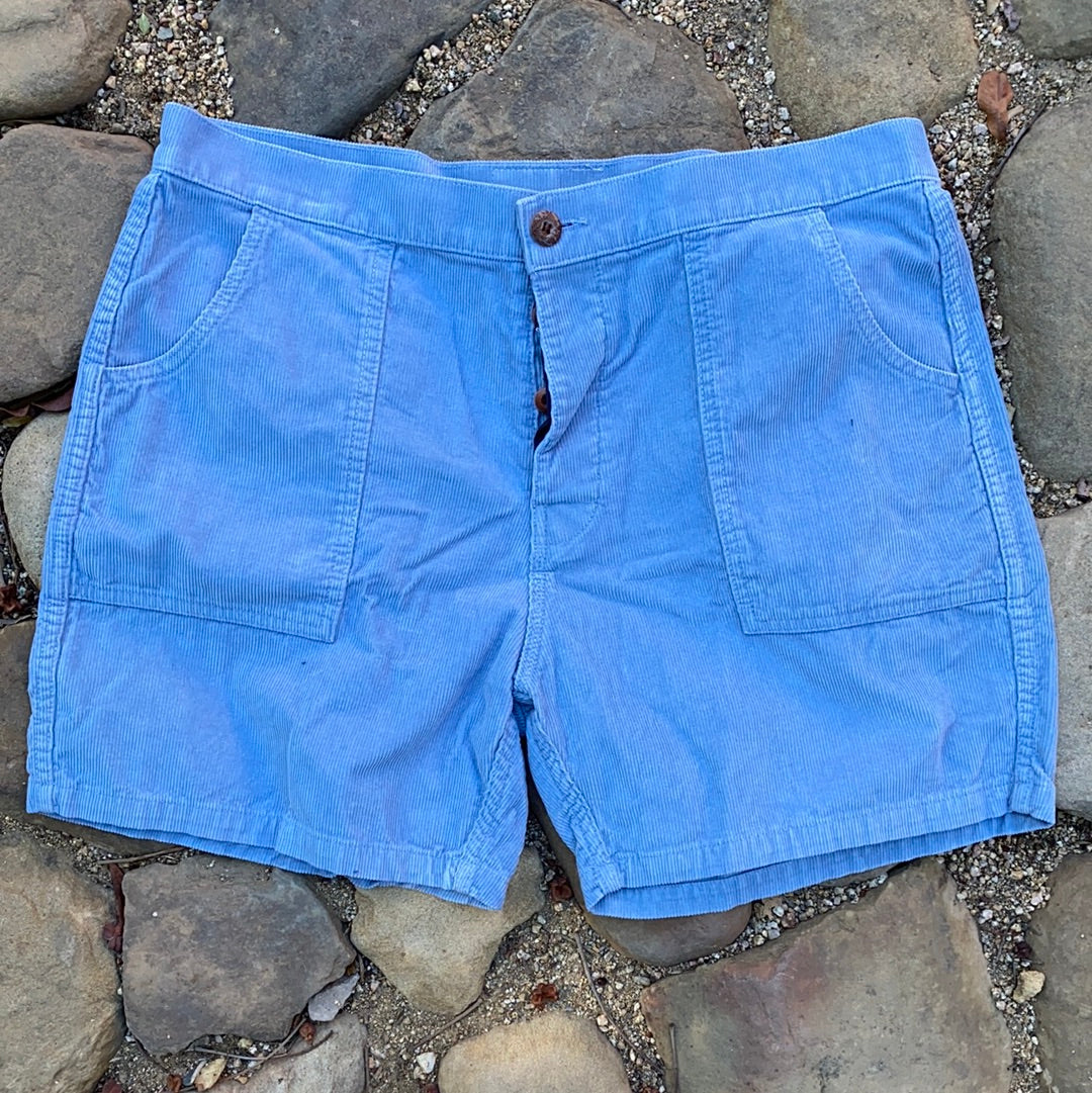 Vintage 1980s BABY BLUE Birdwell Corduroy Shorts - CARAVAN OUTPOST