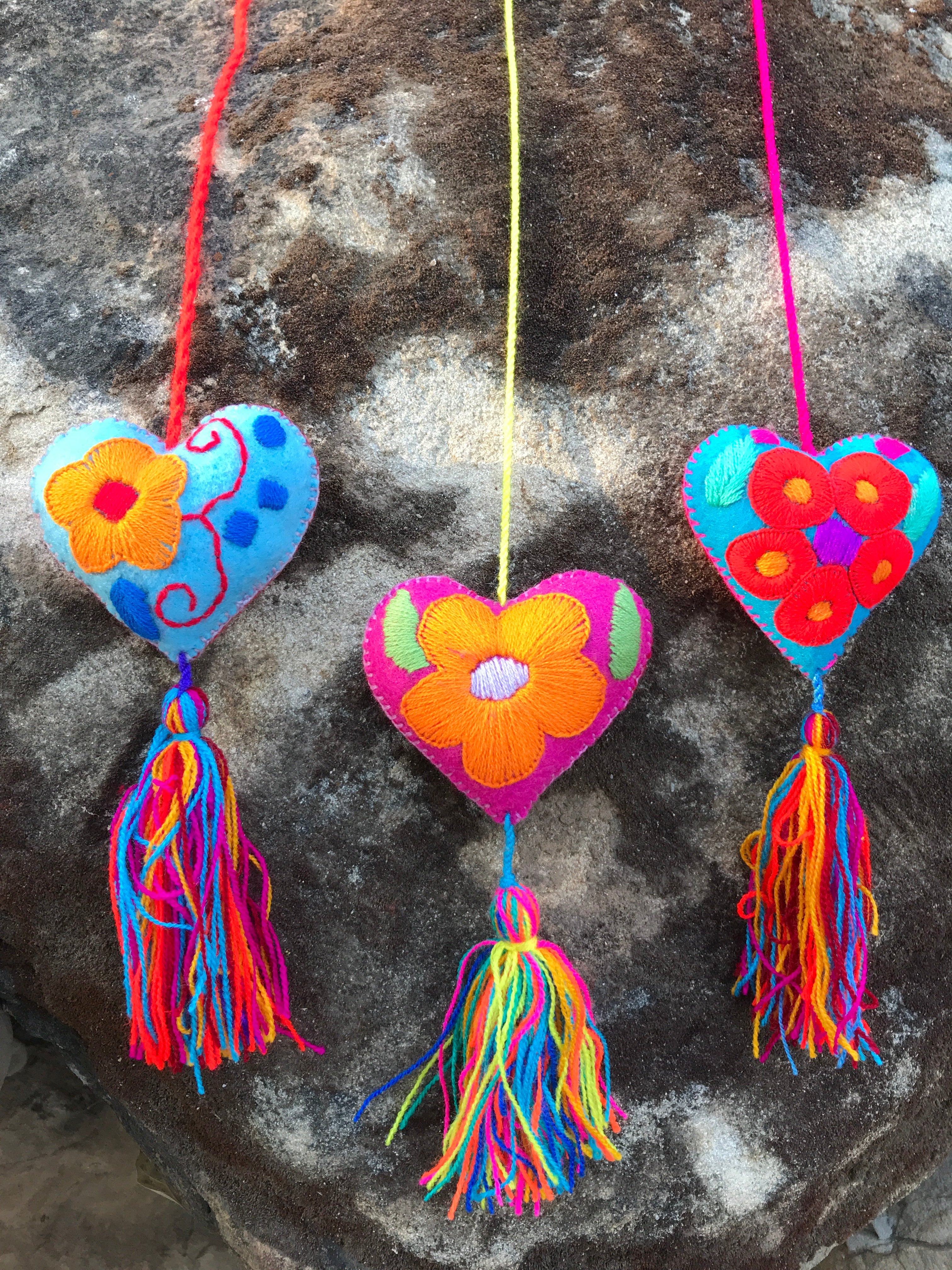 Mexican Handmade Embroidered Holiday Ornaments - CARAVAN OUTPOST