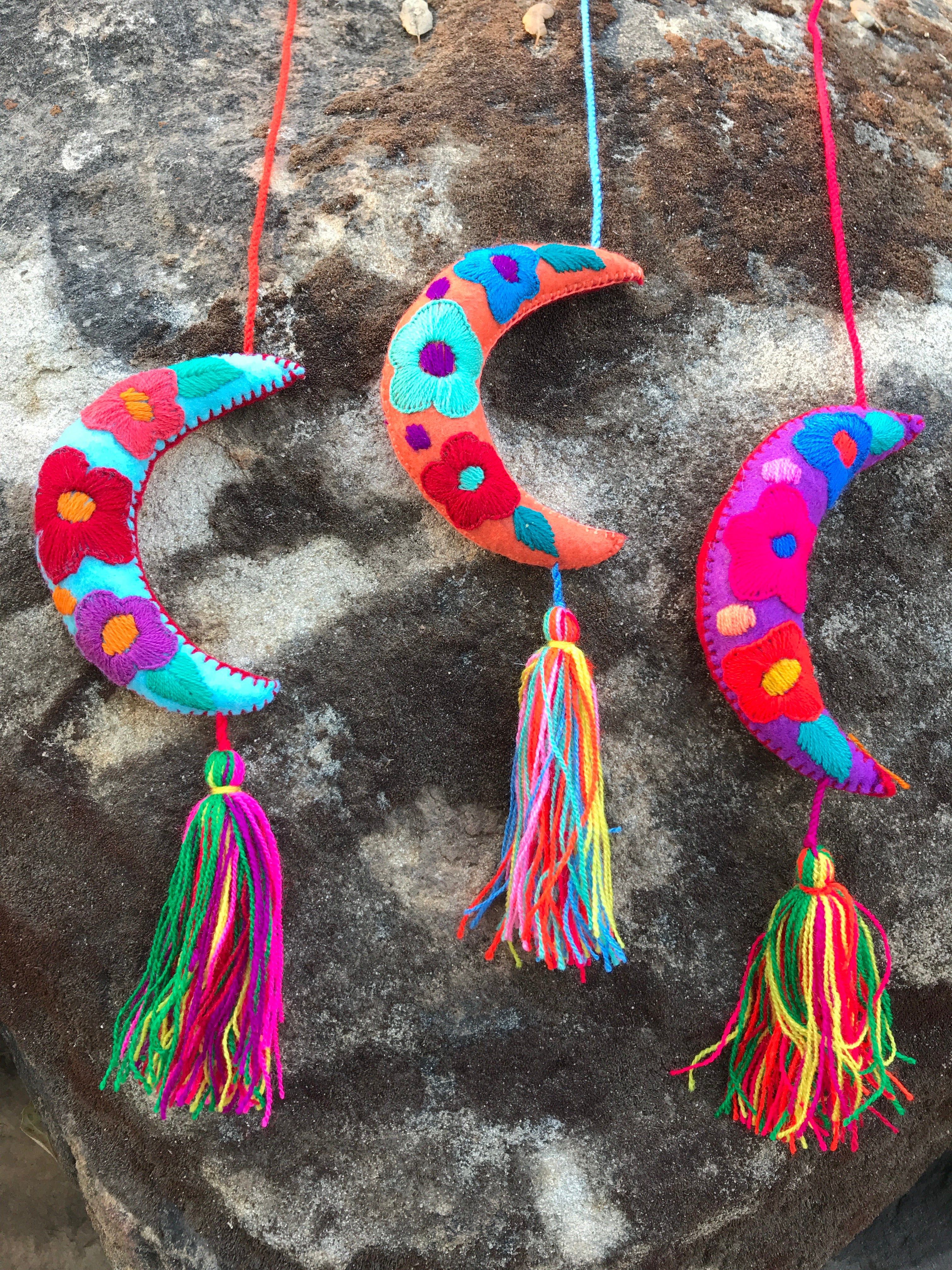 Mexican Handmade Embroidered Holiday Ornaments - CARAVAN OUTPOST